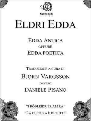 cover image of Eldri Edda--Edda Antica
